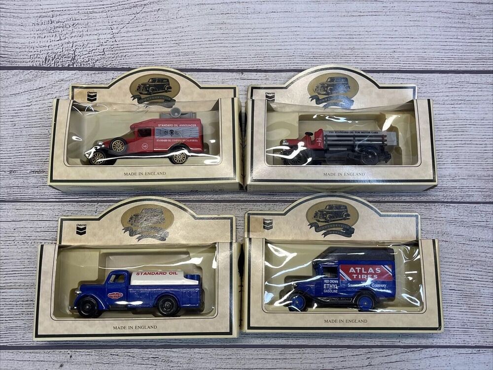 Lot of 4 Standard Oil Commemorative Models Diecast Trucks Made in England